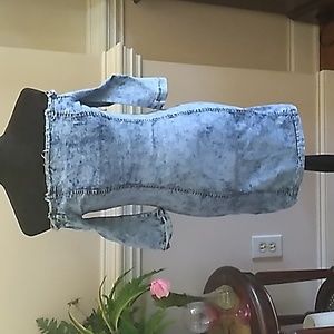 Blue Jean strapless dress
